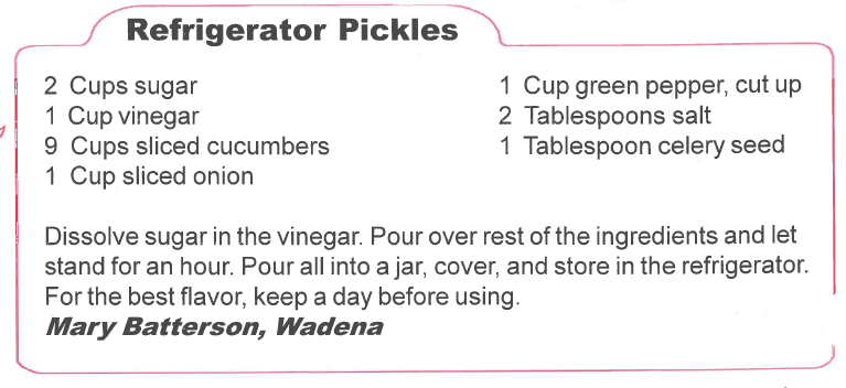Refrigerator Pickles