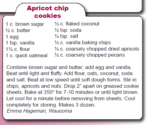 Apricot Chips Cookies