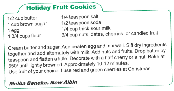 Holiday Fruit Cookies