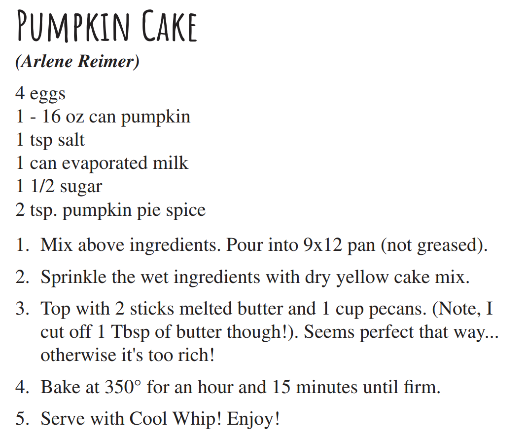 Pumpkin Cake