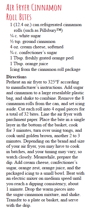 Air Fryer Cinnamon Roll Bites