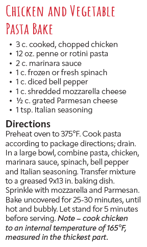 Chicken and Vegetable Pasta Bake