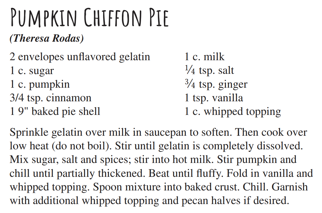 Pumpkin Chiffon Pie