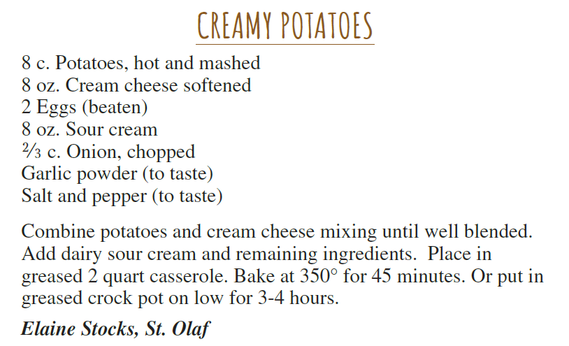 Creamy Potatoes | Allamakee-Clayton Electric Cooperative