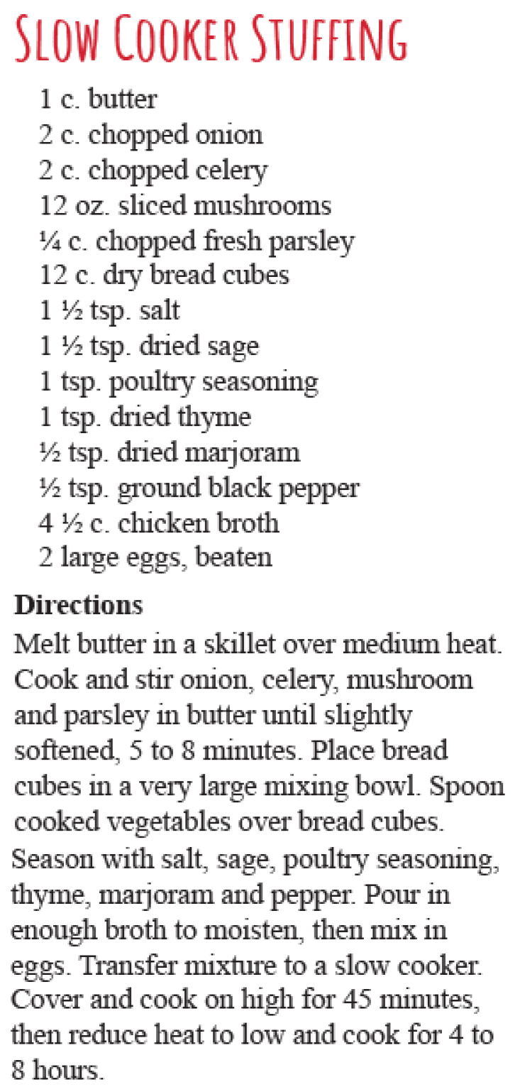 Slow Cooker Stuffing